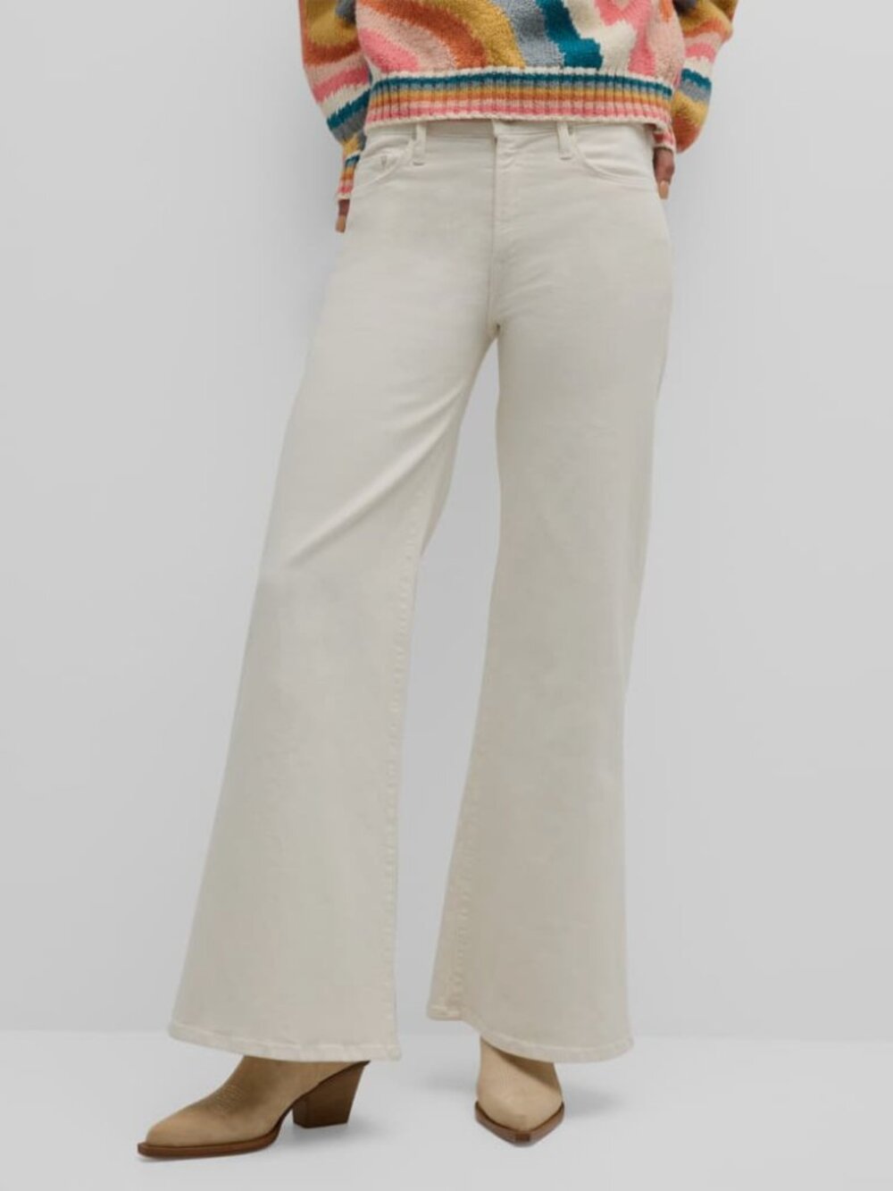 Mother Women's Ivory The Twister Skimp Flare Leg Jeans Pants Size 31